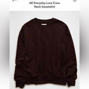 American Eagle Outfitters Everyday Luxe Crew Neck Sweater-dark brown. Size large